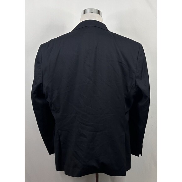 Pronto Uomo Platinum 52R Sport Coat 100% Wool Black Two Button Double Vented - Picture 6 of 8